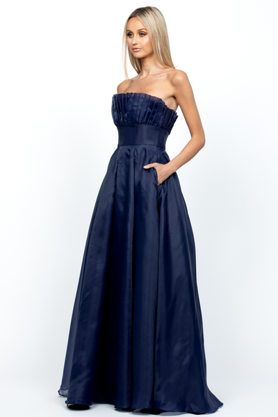 Evelyn Gown in Navy by Bariano - RENTAL