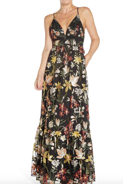 Amber Embroidered Gown by Aidan Mattox - RENTAL