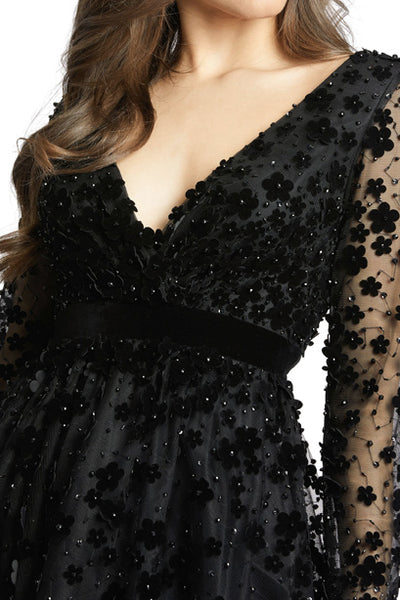 Arc De Triomphe Embellished Gown in Black by Mac Duggal - RENTAL