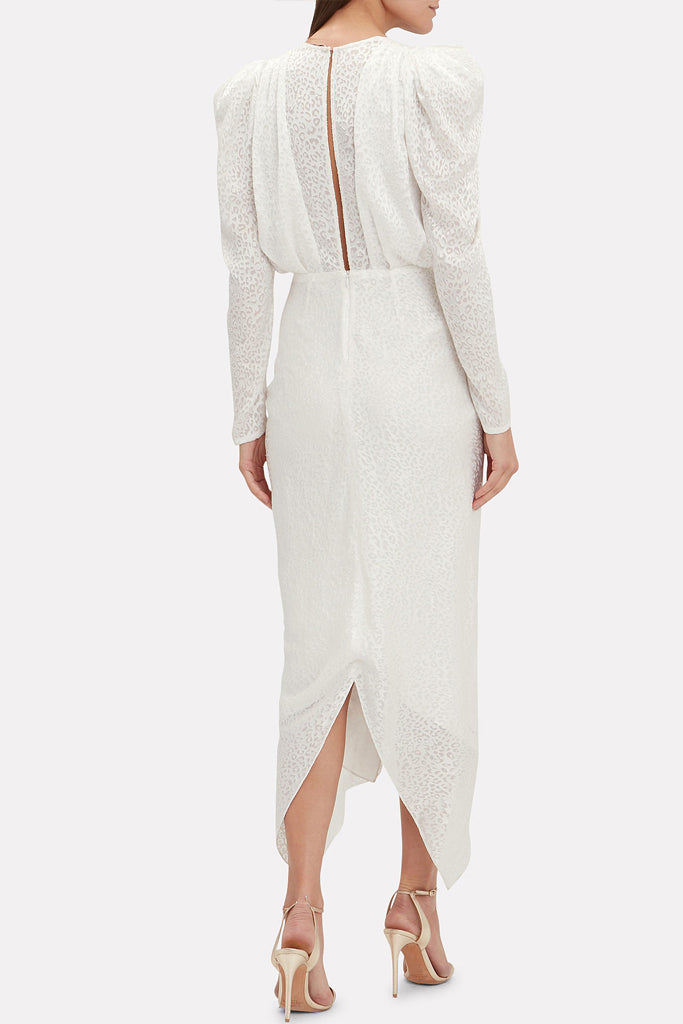 Astrid Dress in White Leopard Burnout by Ronny Kobo - FINAL SALE