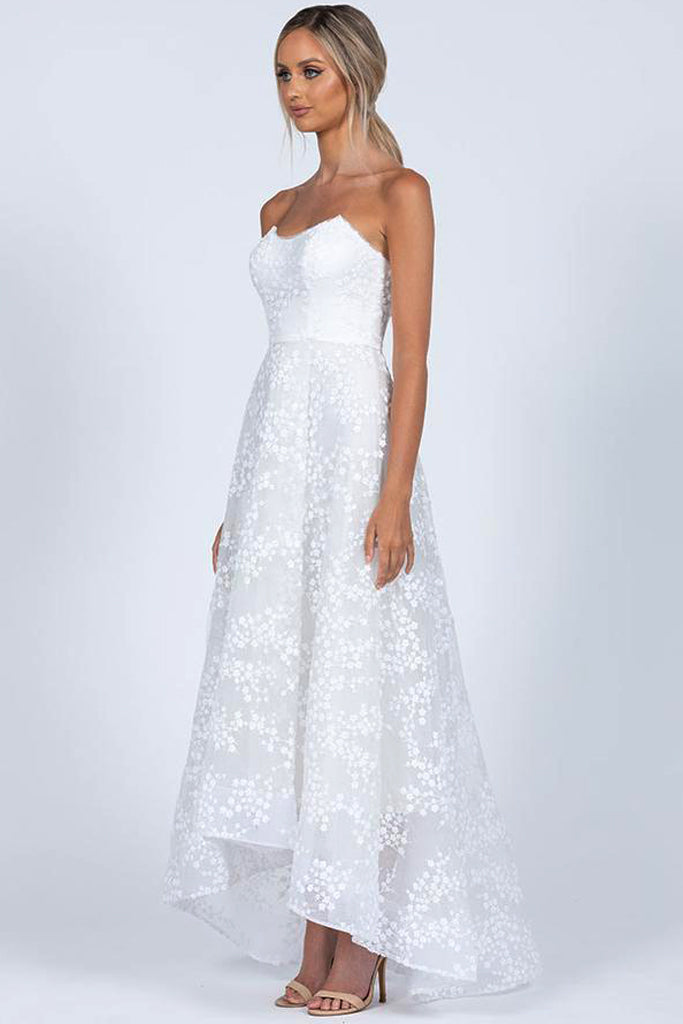 Jane Strapless High Low Gown by Bariano RENTAL The Fitzroy