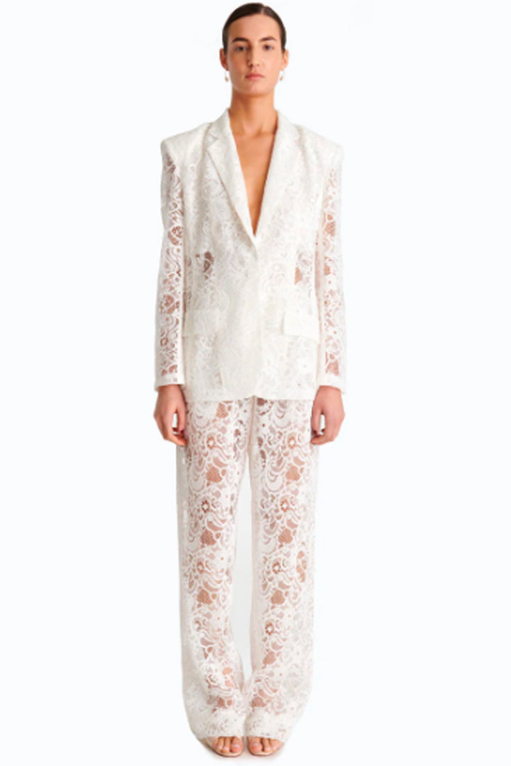 Baronette White Lace Suit by Ronny Kobo - RENTAL