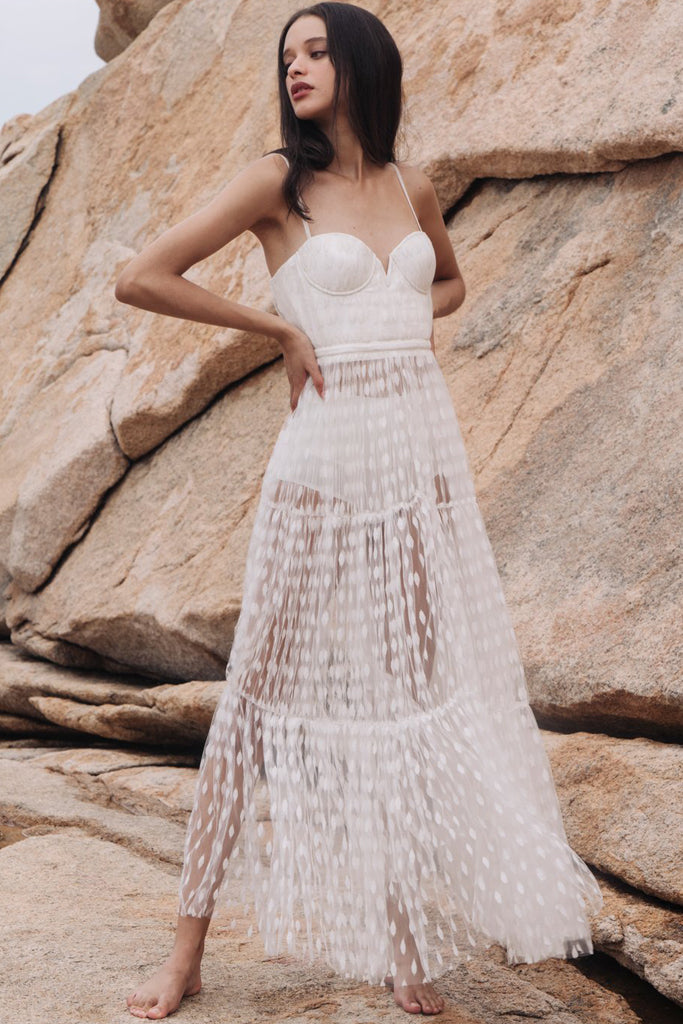 Belle Bustier Tulle Midi Dress by Sau Lee - RENTAL