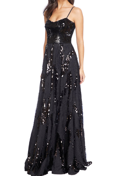 Mariana Sequin Patchwork Gown by Dress The Population - RENTAL