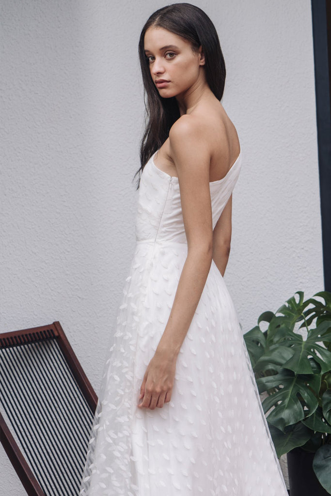 Blanche One Shoulder Midi Dress by Sau Lee