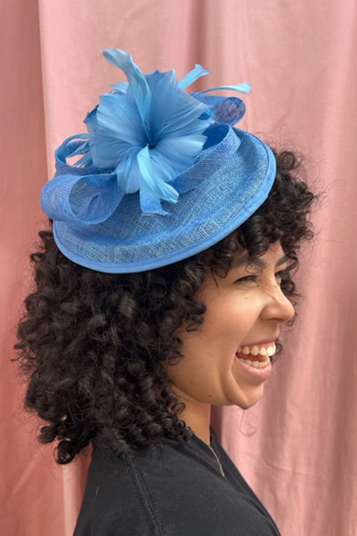 Inter Lagos Blue Fascinator - RENTAL