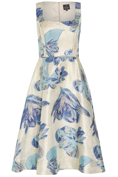 Beatrice A-Line Midi Dress by Adrianna Papell - RENTAL