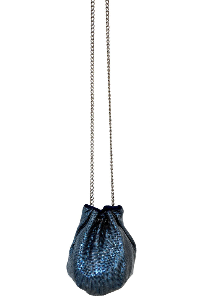 Bucket Bag in Midnight Blue by Whiting and Davis - RENTAL