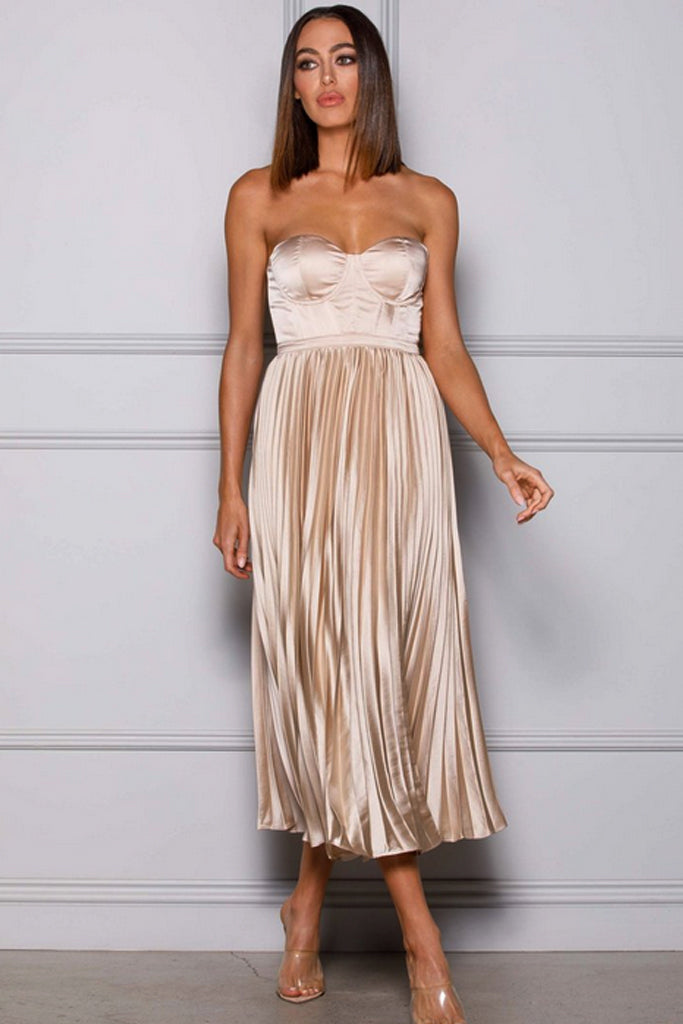 Milan Dress in Champagne by Elle Zeitoune
