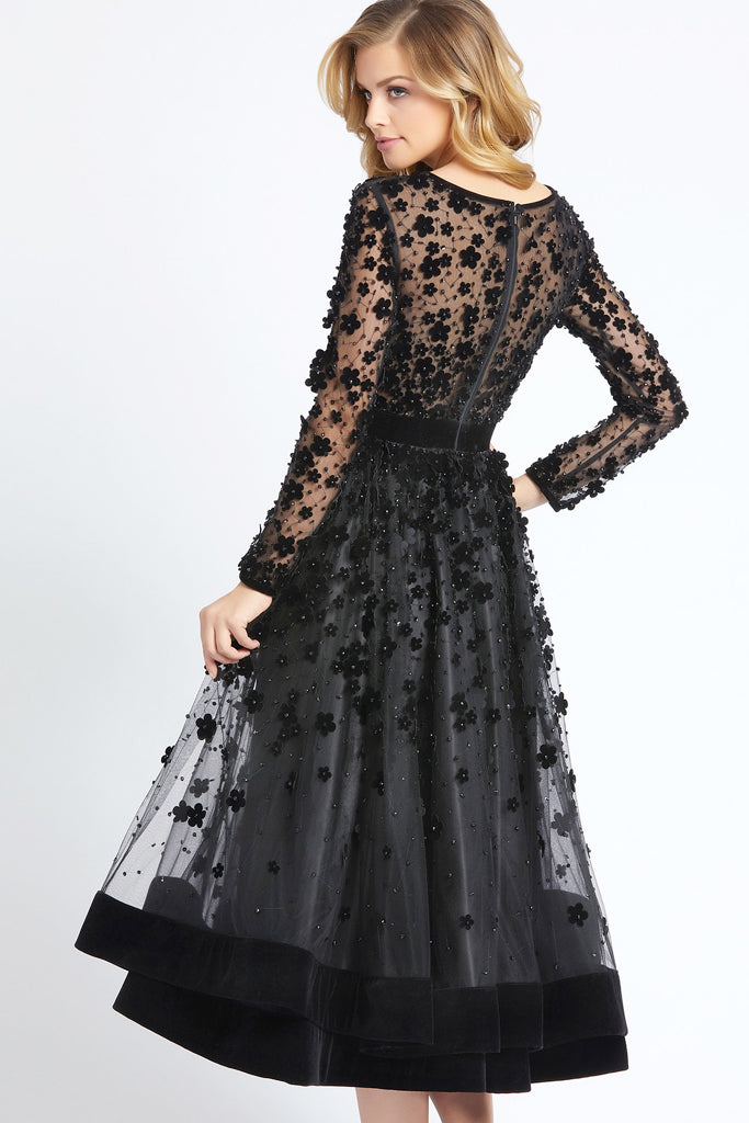 Champs Élysées Embellished Cocktail Dress in Black by Mac Duggal - FINAL SALE