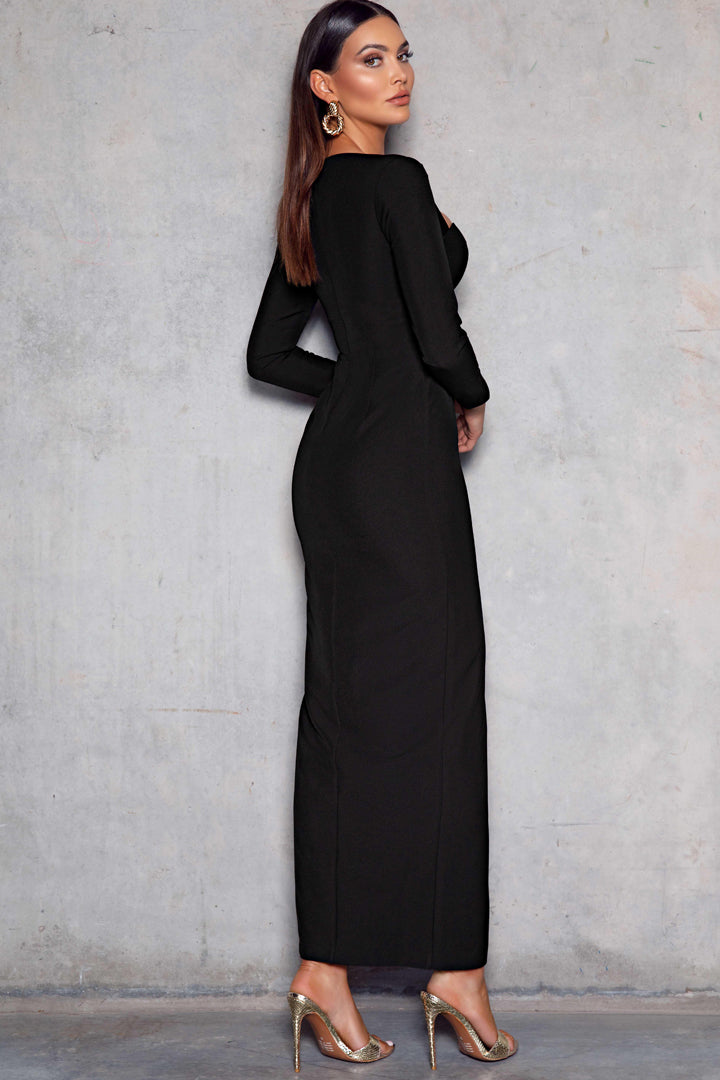 Kourtney Gown in Black by Elle Zeitoune - RENTAL