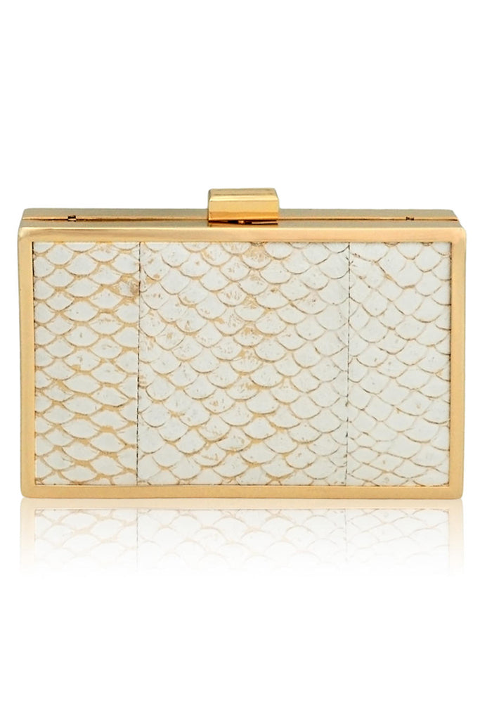 Corsica Mini Box Clutch in Ivory by Inge Christopher - RENTAL
