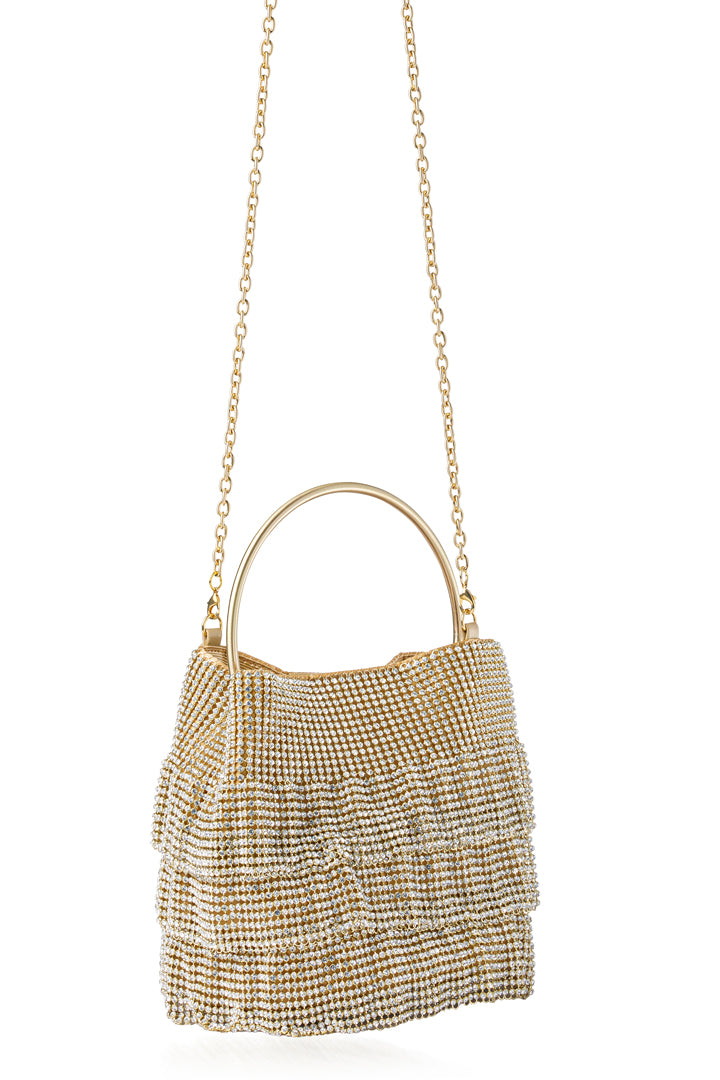 Soleil Bucket Bag in Gold by Whiting and Davis - FINAL SALE