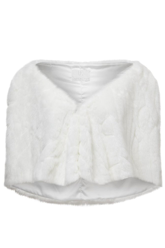 Bridal faux fur wrap shawl coat