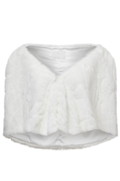 Bridal faux fur wrap shawl coat
