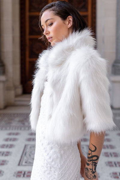 Desire Crop Faux Fur Jacket by Unreal Fur