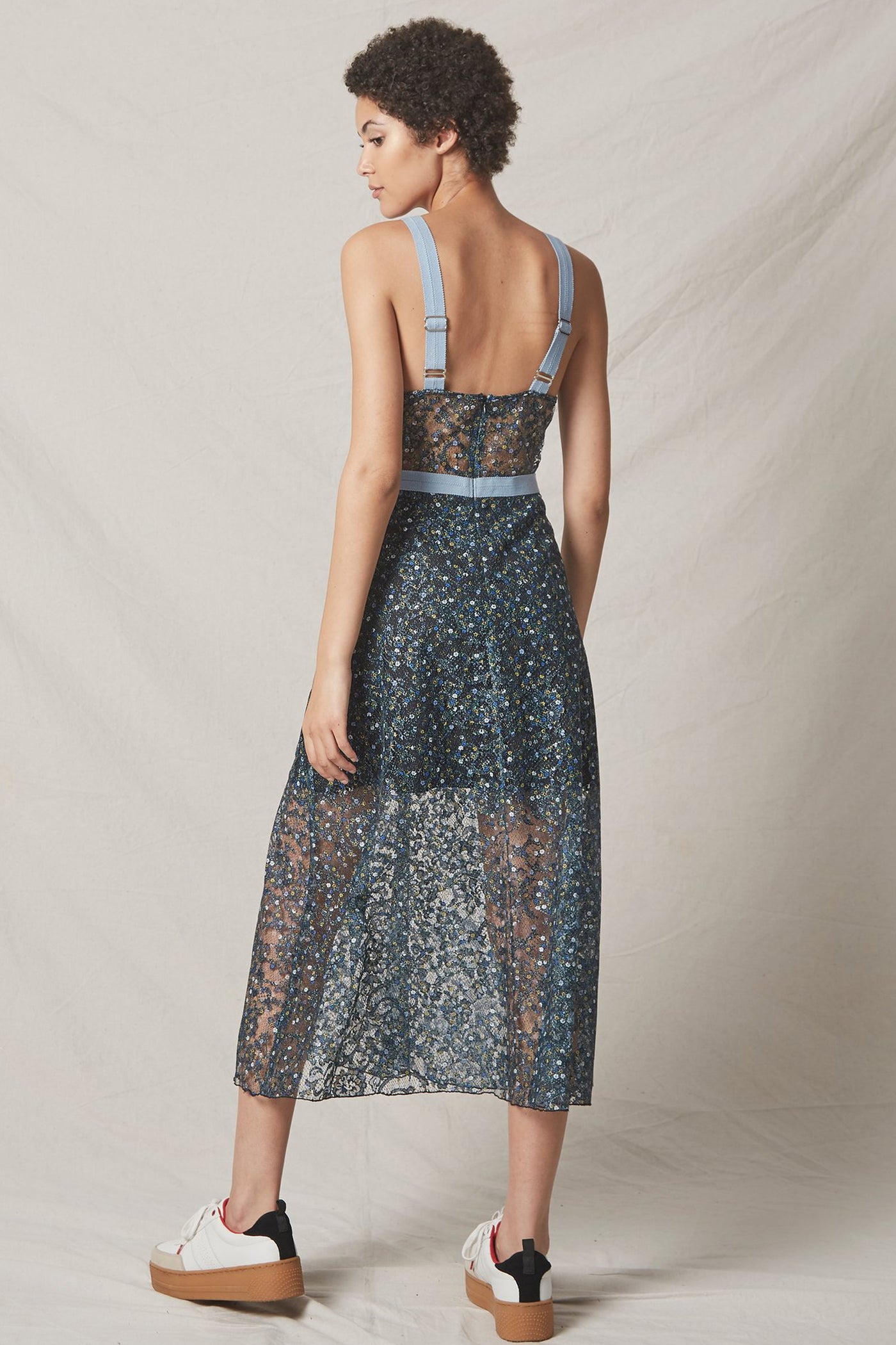 Eden Bustier Dress in Blue by Allen Schwartz - RENTAL