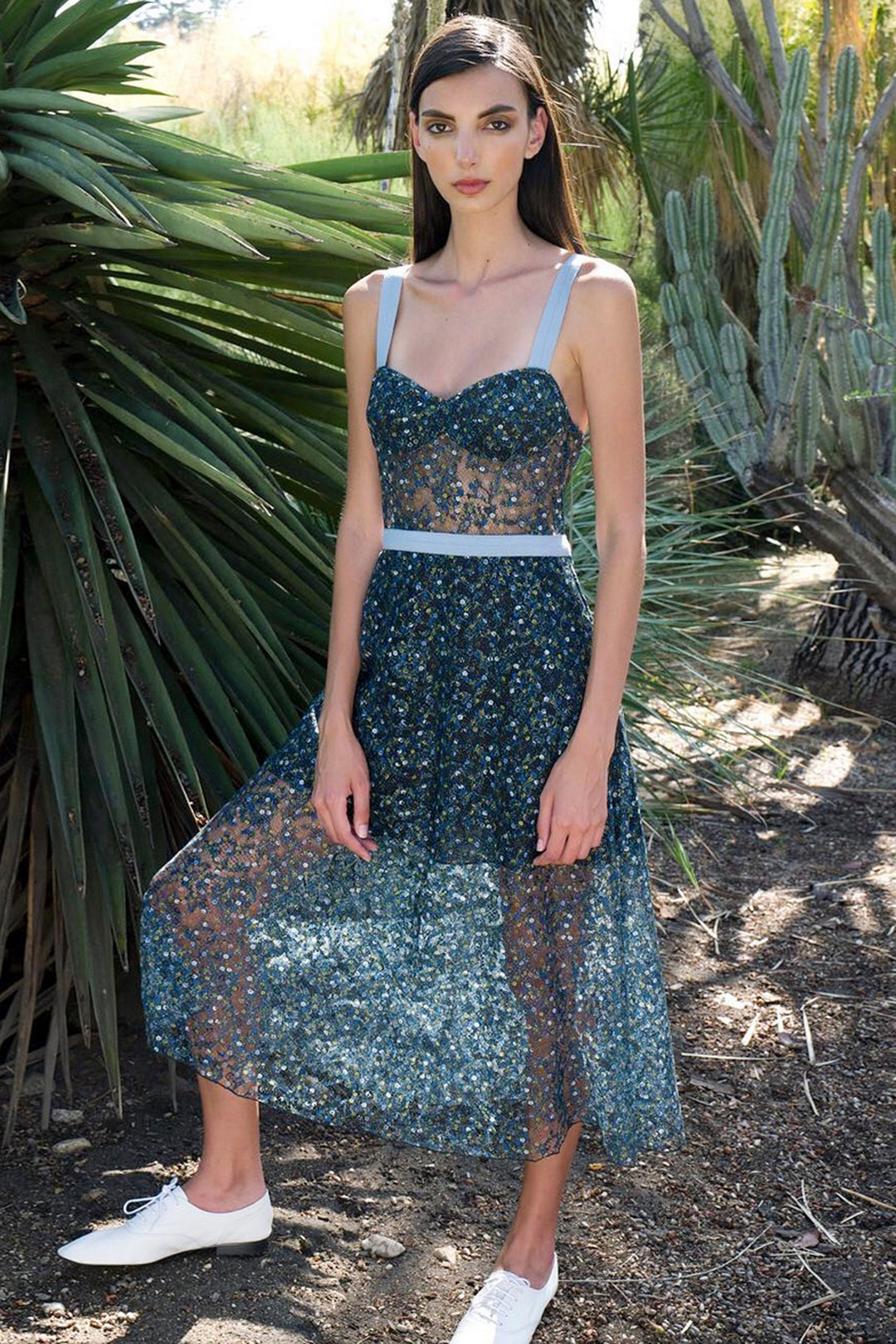 Eden Bustier Dress in Blue by Allen Schwartz RENTAL The Fitzroy