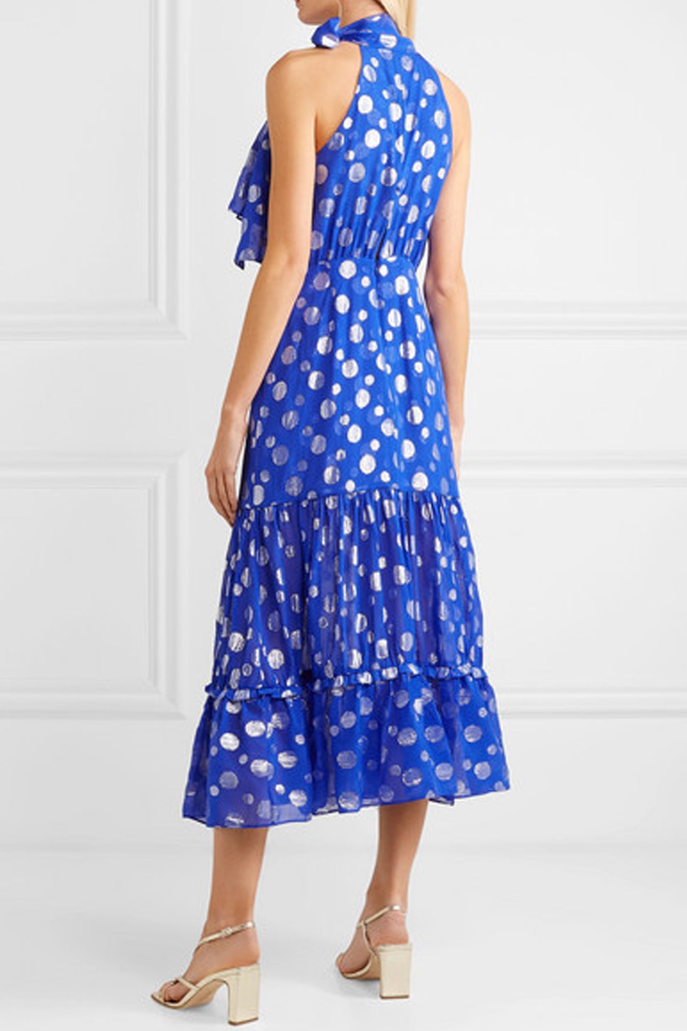 Elanor Lame Spot Dress by Rixo London