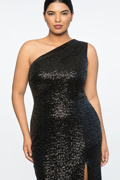 Nighthawk Sequin One Shoulder Gown by Jason Wu X Eloquii - RENTAL