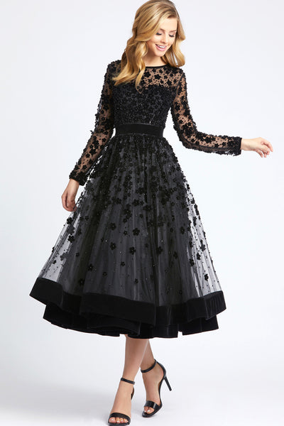 Champs Élysées Embellished Cocktail Dress in Black by Mac Duggal - FINAL SALE