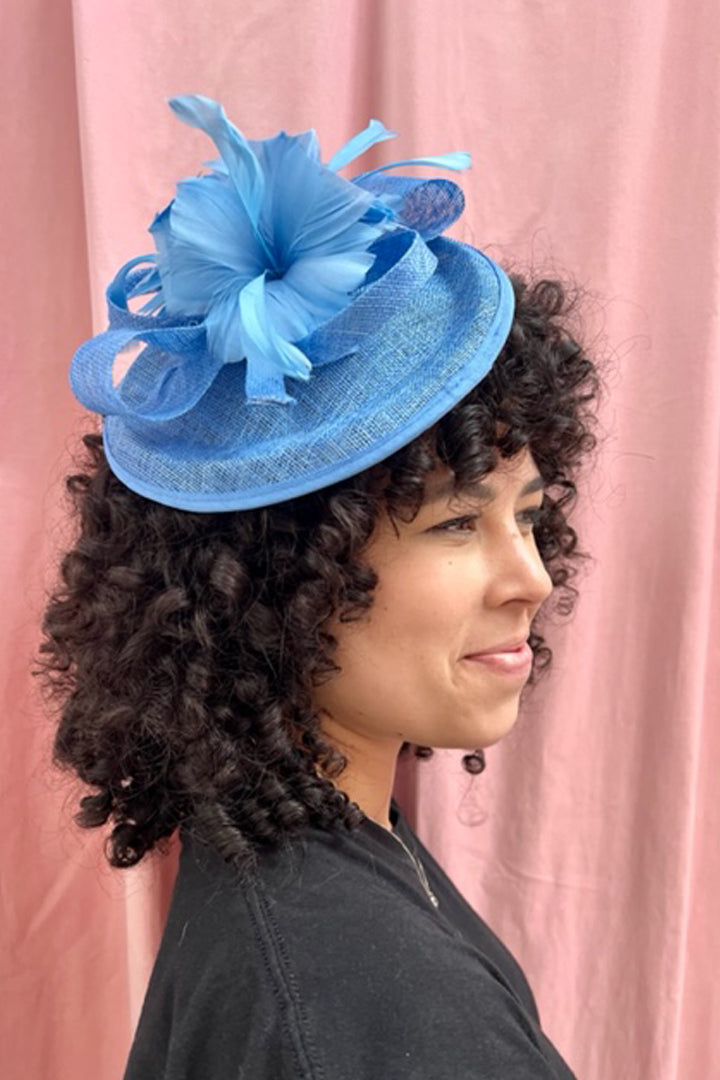 Inter Lagos Blue Fascinator - RENTAL