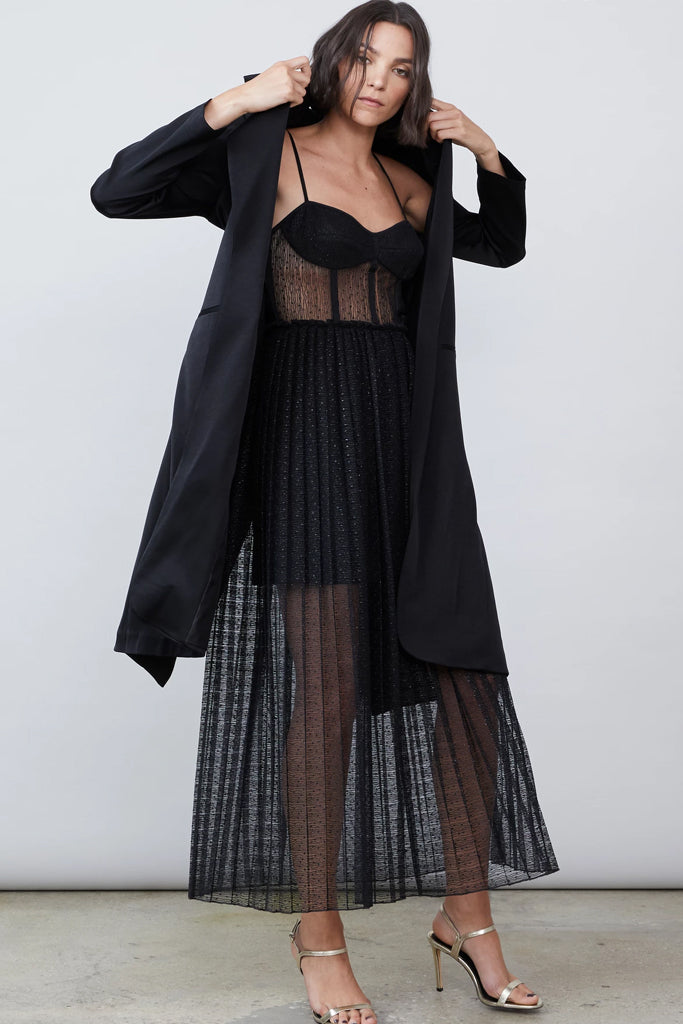 Freya Bustier Pleated Dress by Allen Schwartz RENTAL The Fitzroy