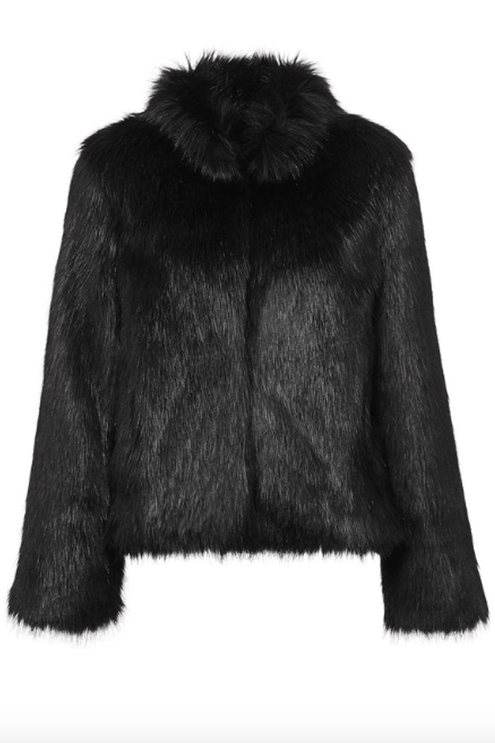 Fur Delish Faux Fur Jacket in Black by Unreal Fur - RENTAL