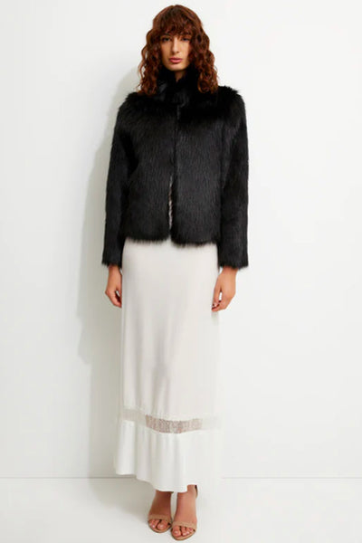 Fur Delish Faux Fur Jacket in Black by Unreal Fur - RENTAL