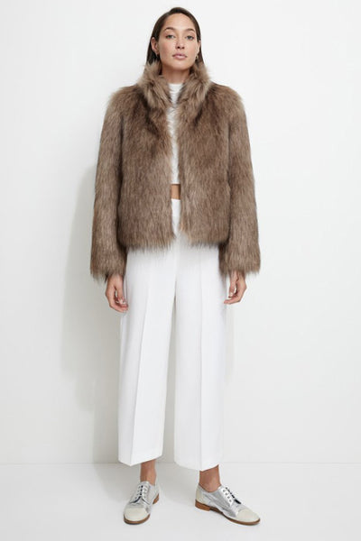 Fur Delish Faux Fur Jacket in Mocha by Unreal Fur - RENTAL