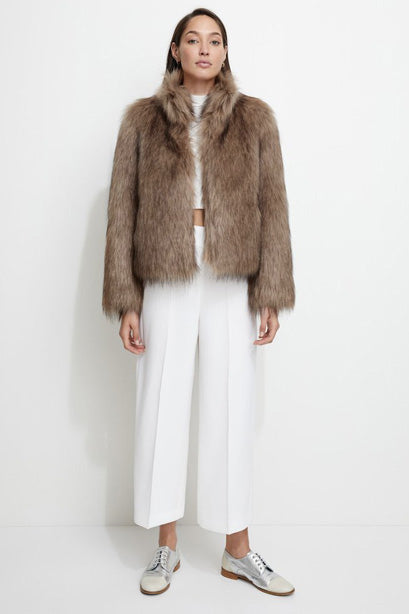 Fur Delish Faux Fur Jacket in Mocha by Unreal Fur - RENTAL – The