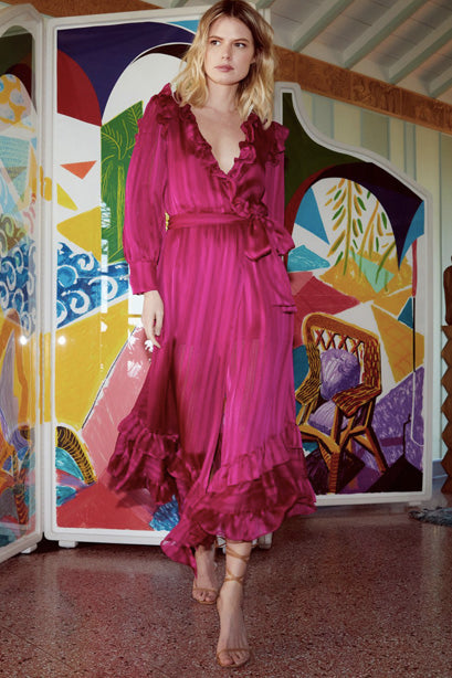 Sloane Dress in Fuchsia by MISA Los Angeles - RENTAL