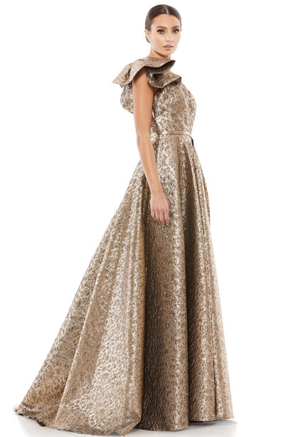 One shoulder ball gown on sale