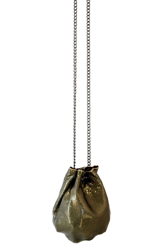 Bucket Bag in Antique Gold by Whiting and Davis - RENTAL