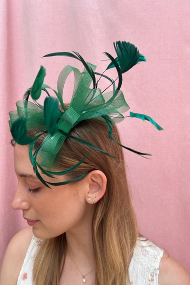 Goodwood Green Fascinator - RENTAL