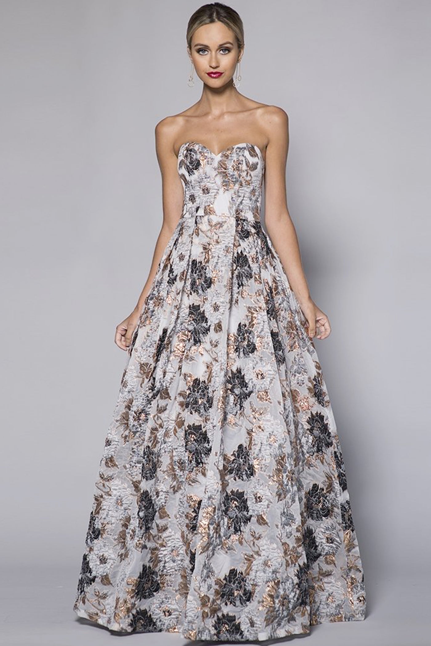 Gypsy Metallic Print Ballgown by Bariano in Canada
