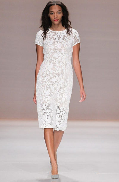 Hattie White Mesh Midi Dress by Narces - FINAL SALE