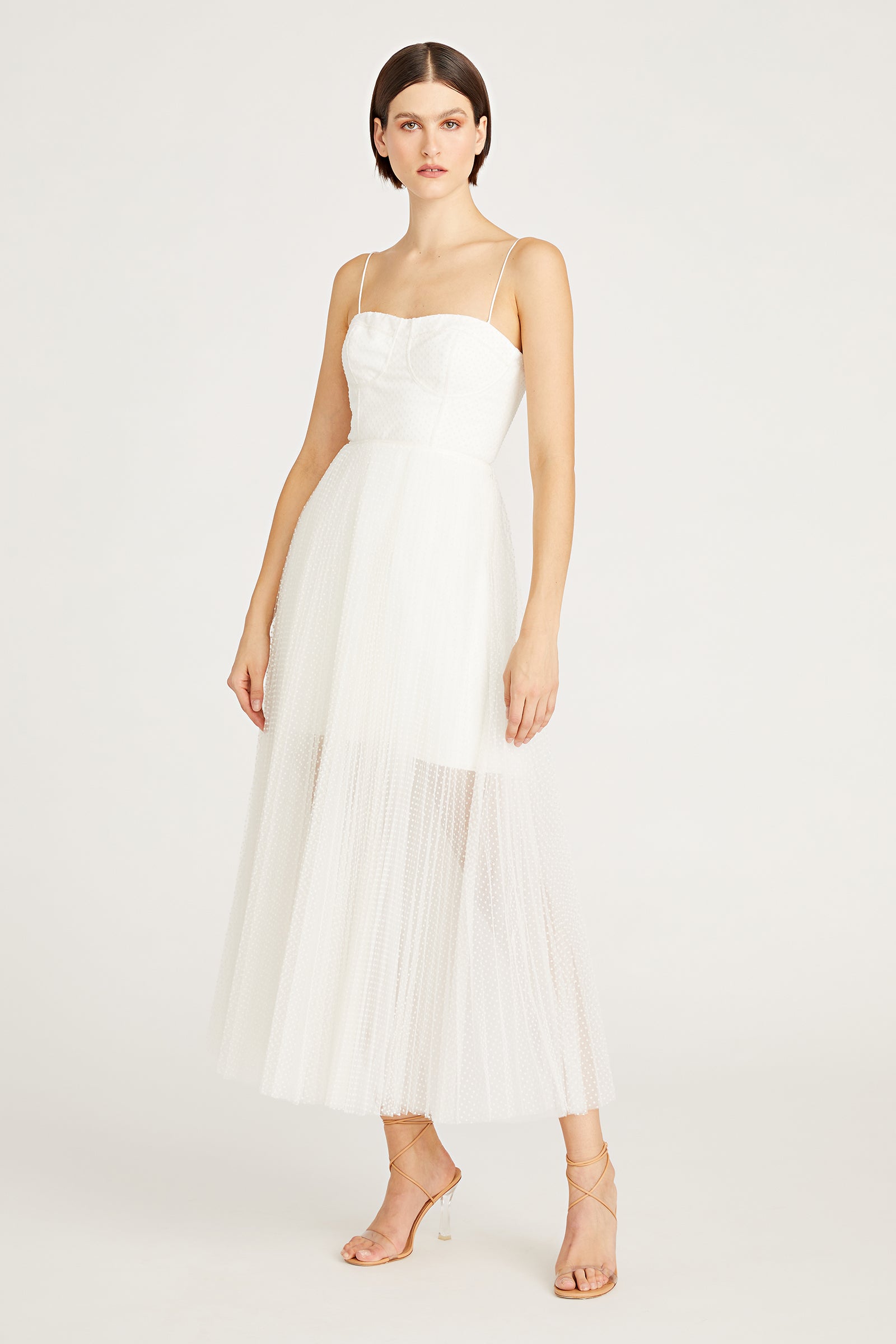 Harper Midi Dress in White by ML Monique Lhuillier - RENTAL – The Fitzroy