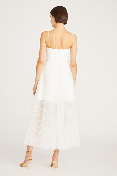 Harper Midi Dress in White by ML Monique Lhuillier - RENTAL