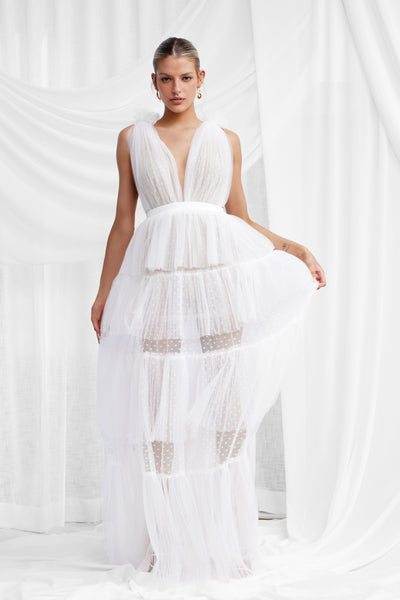 Zendaya Gown in White by Lexi - RENTAL