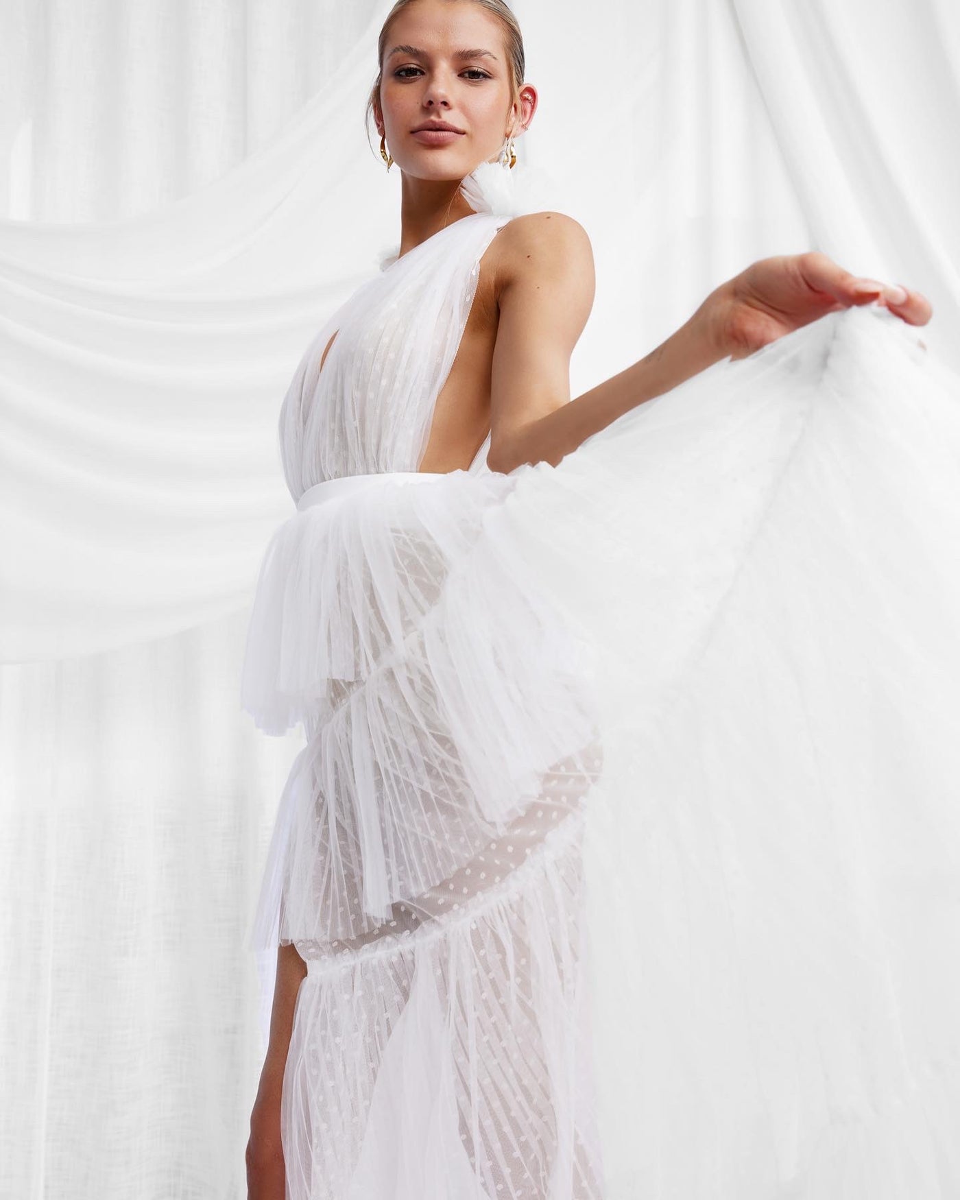 Zendaya Gown in White by Lexi - RENTAL