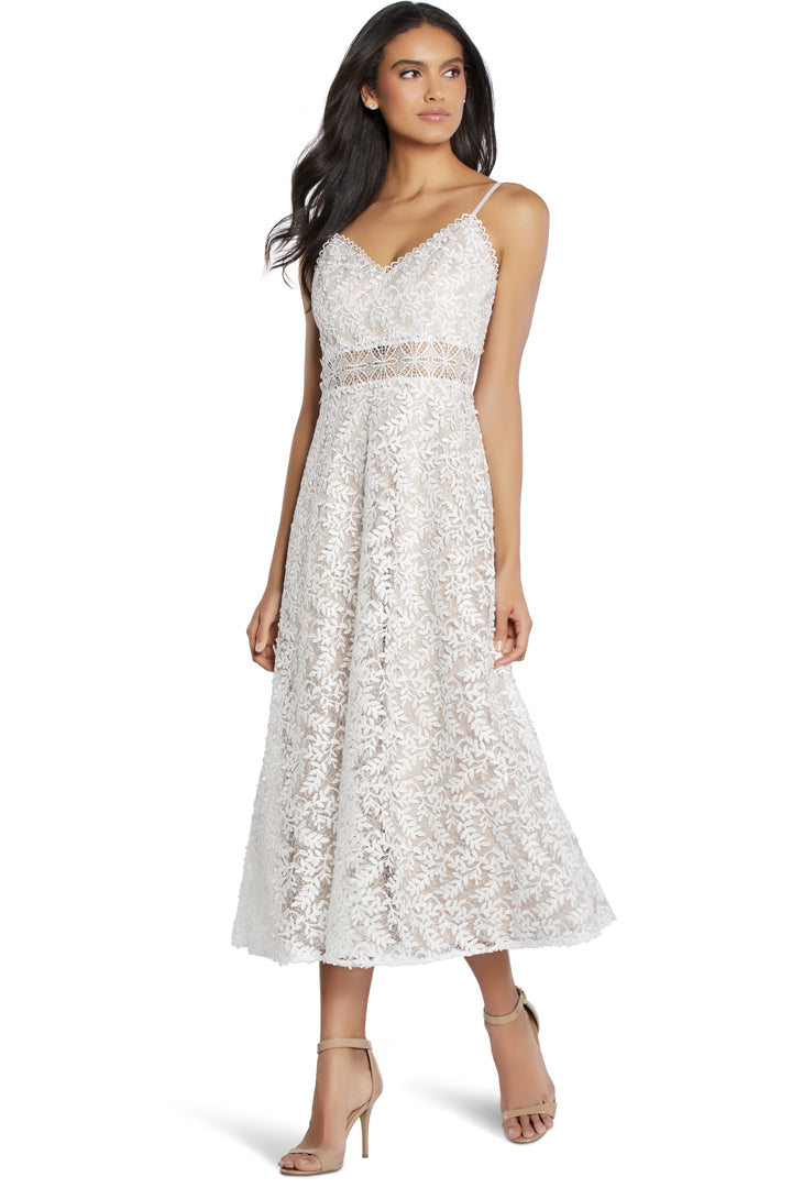 Ivy Embroidered Midi Dress by Aidan Mattox - RENTAL