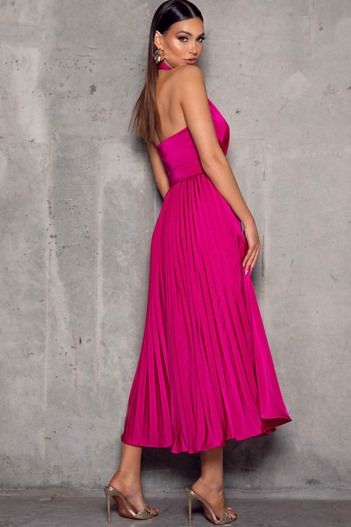 elle zeitoune pink dress Elle Zeitoune - Anne Midi Dress - Pink