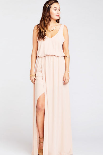Mumu Bridesmaids dress dusty blush crisp
