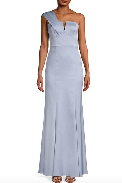 LIGHT BLUE ONE SHOULDER GOWN