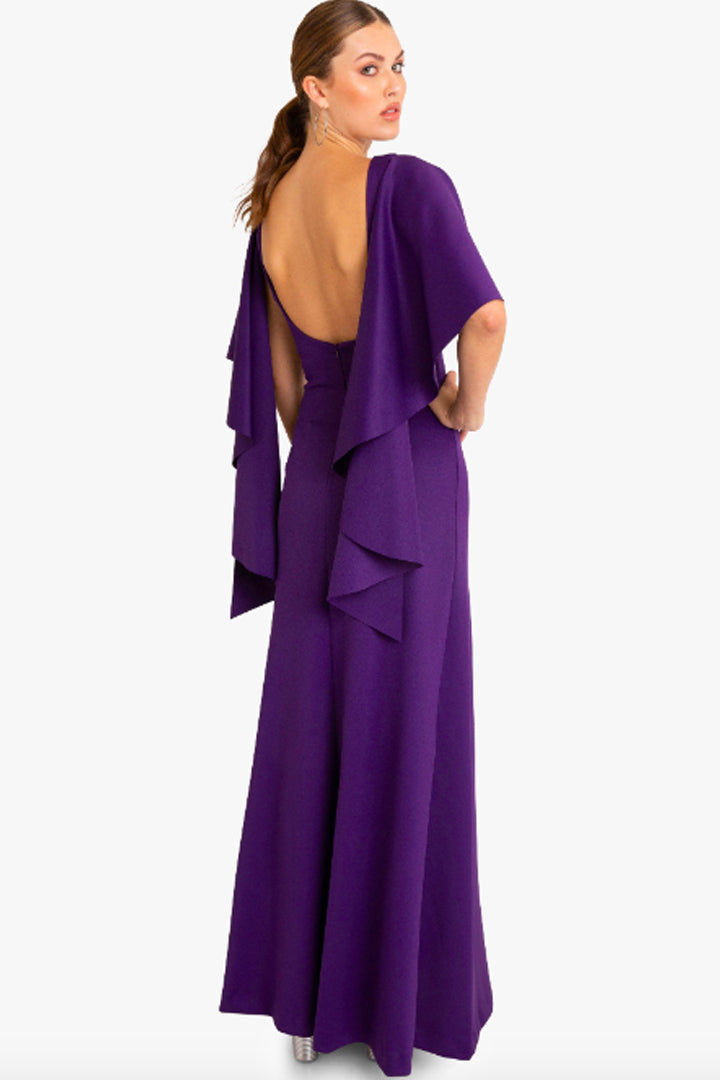 open lace back dress Carmen Gown in Purple by Black Halo
