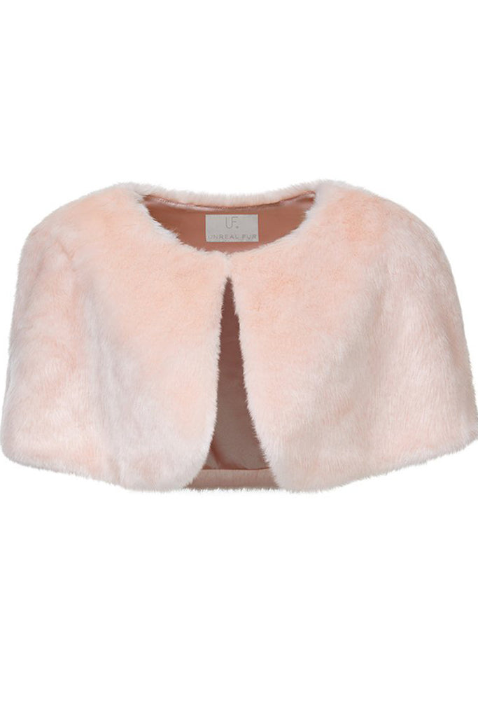 Love Me Tender Capelet in Blush by Unreal Fur - RENTAL