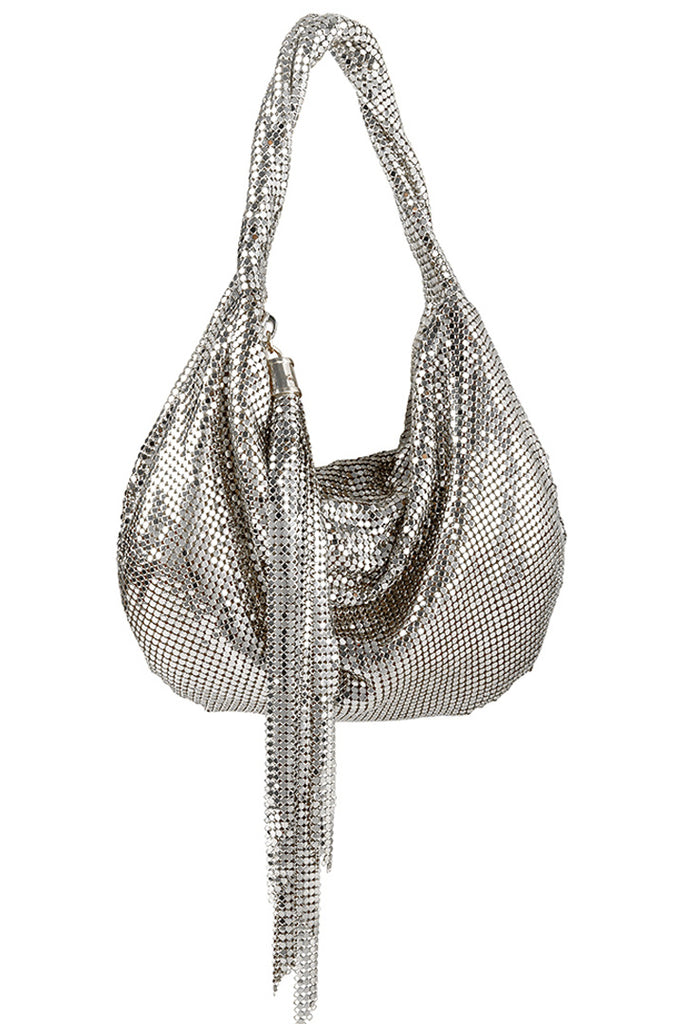 Silver mesh bag online