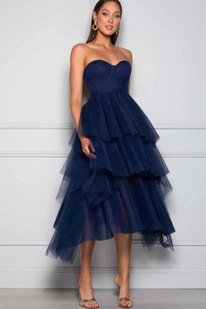 Maison Fairy Floss Tulle Dress in Navy by Elle Zeitoune - RENTAL