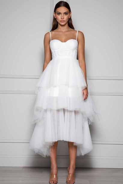 Maison Fairy Floss Tulle Dress in White by Elle Zeitoune - RENTAL – The  Fitzroy